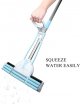 Wet and dry magic sponge mop with wringing function and adjustable handle