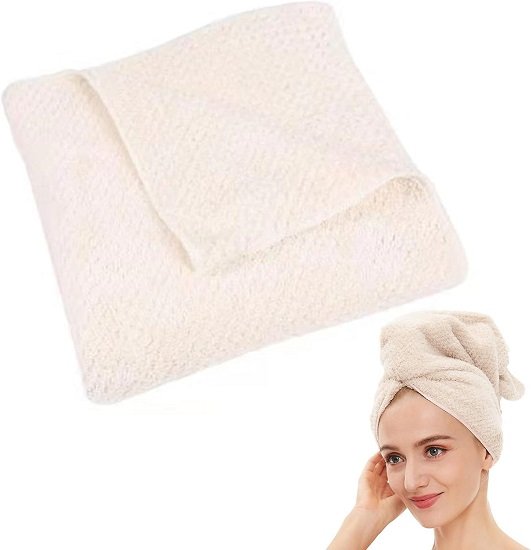 Microfiber towel, dry hair towel super absorbent - 20X40 inches white (1 piece)